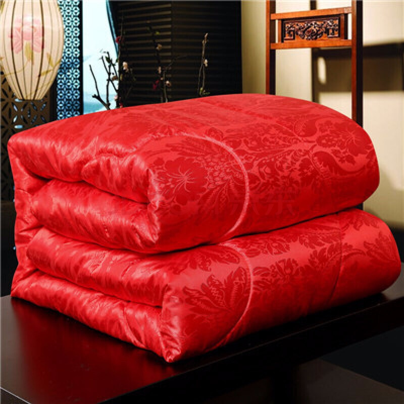 大红色被子结婚喜被婚庆夏凉被芯 陪嫁双人空调薄被春秋冬棉被 婚庆