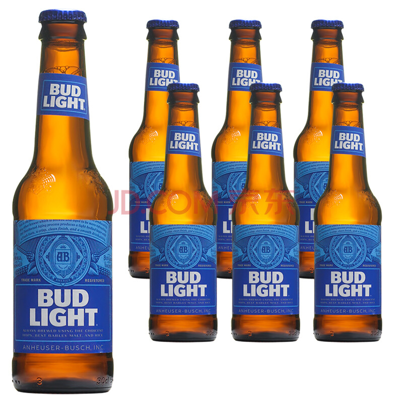 bud light 300ml*12 临期 英国原装进口bud light啤酒旋盖 瓶装整箱蓝