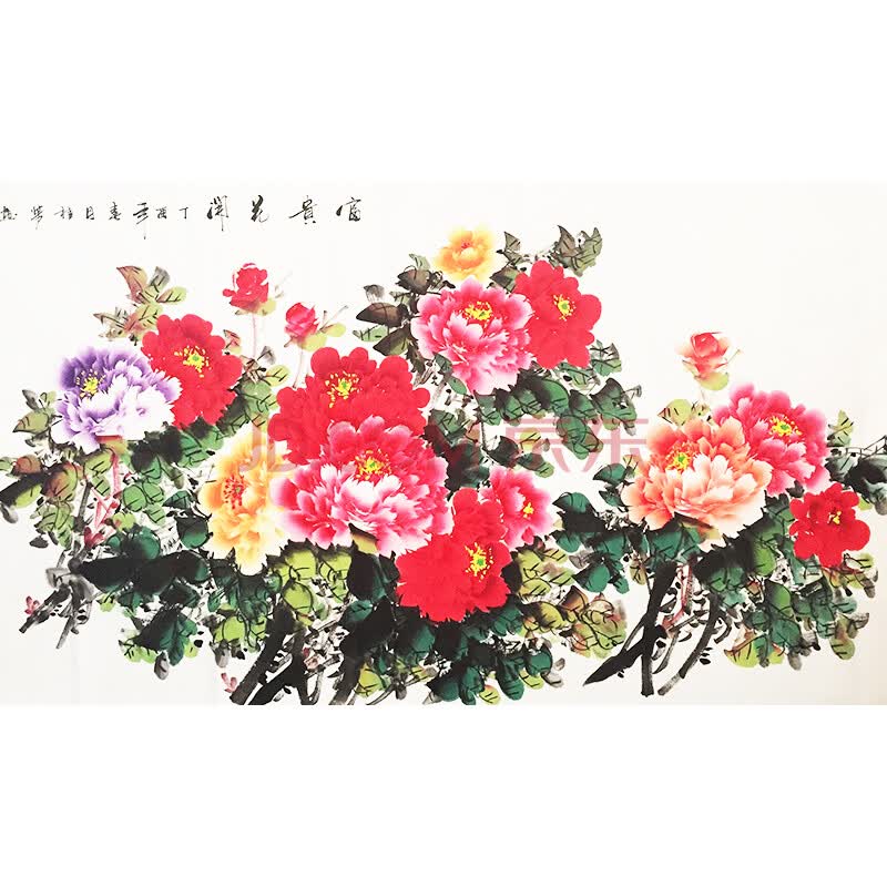 六尺大幅 陈桂芳《花开富贵》