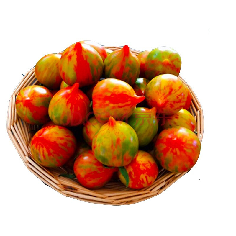 博多客 东北花皮球柿子西红柿2kg 农家小柿子小番茄 新鲜蔬菜水果
