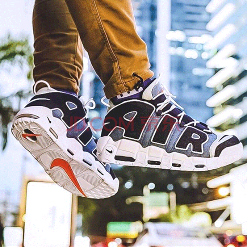 耐克男鞋nike air more uptempo皮蓬大air丹宁牛仔运动篮球鞋cj6125