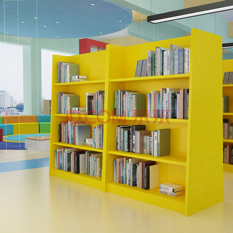 唯源优品 图书馆书架彩色书柜多能功展示架学校幼儿园培训班图书馆