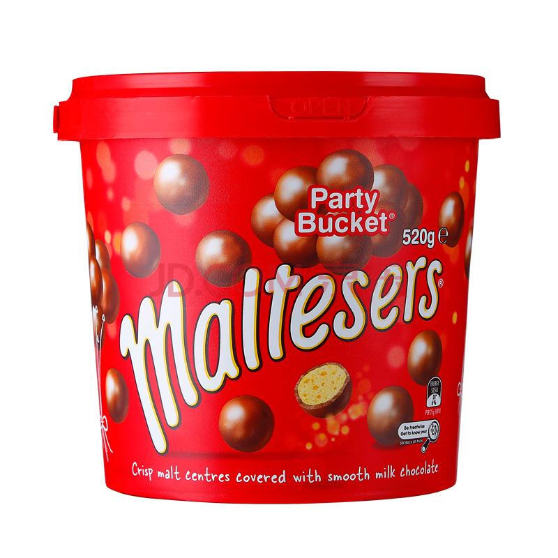 麦提莎 澳洲进口麦丽素夹心巧克力桶装休闲零食465g/520g 465g