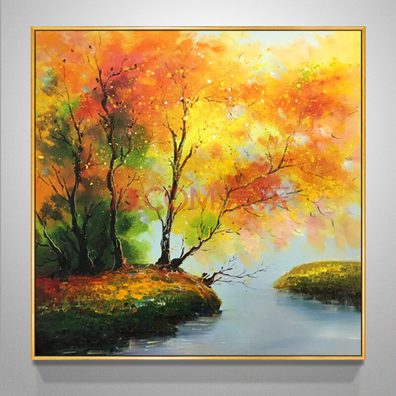 纳兰容若 客厅装饰画手绘油画 风景挂画现代卧室玄关墙壁画餐厅装饰品