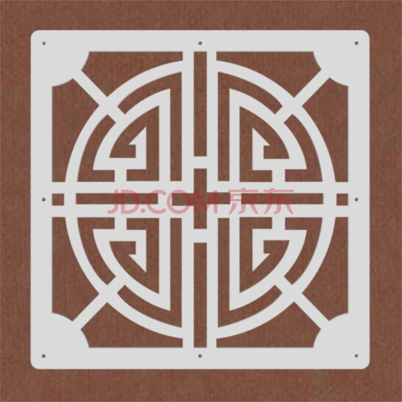 客厅餐厅玄关木雕花镂空办公折叠隔断 现代简约环保隔断帘b141 圆形禄