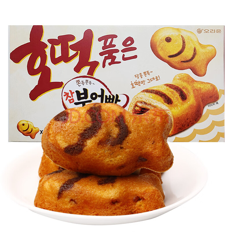 g糖饼年糕休闲儿童零食早餐面包蛋糕派糕点心饼干 甜饼夹心打糕鱼186g