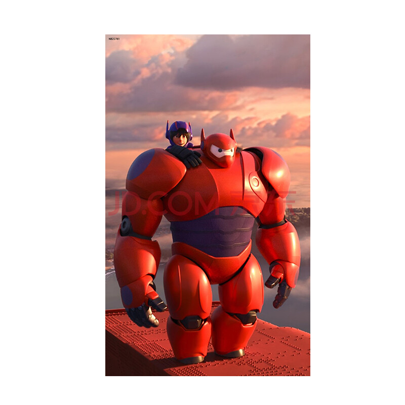 居梦坞超能陆战队大白 电影海报 学生宿舍酒吧咖啡馆室内装饰贴画 nb