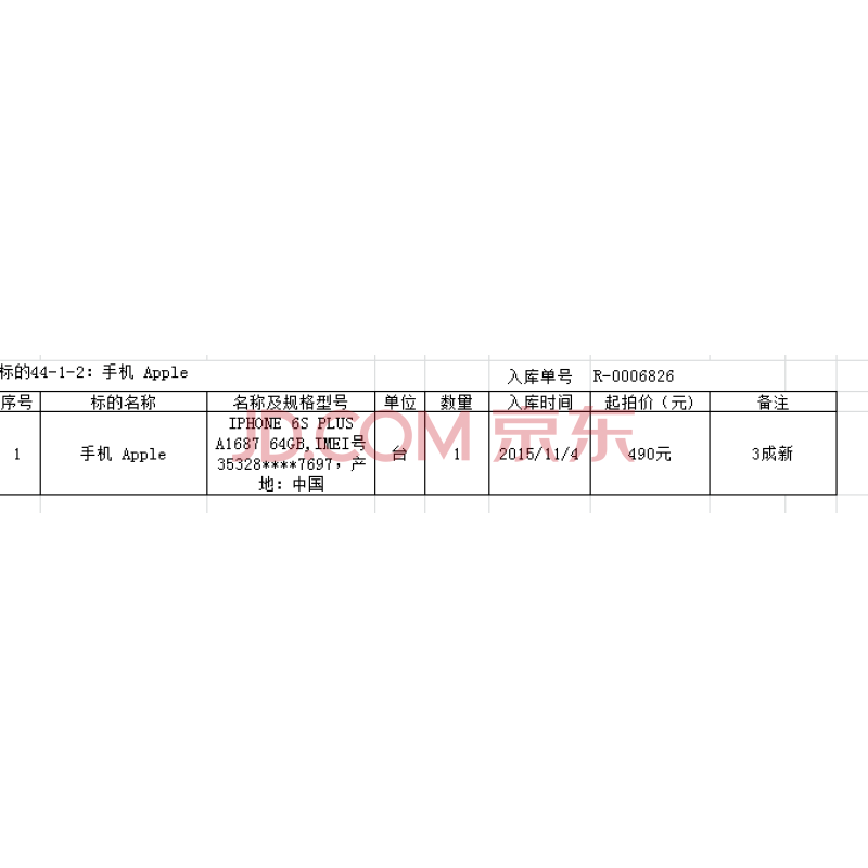 标的44-1-2：手机 Apple