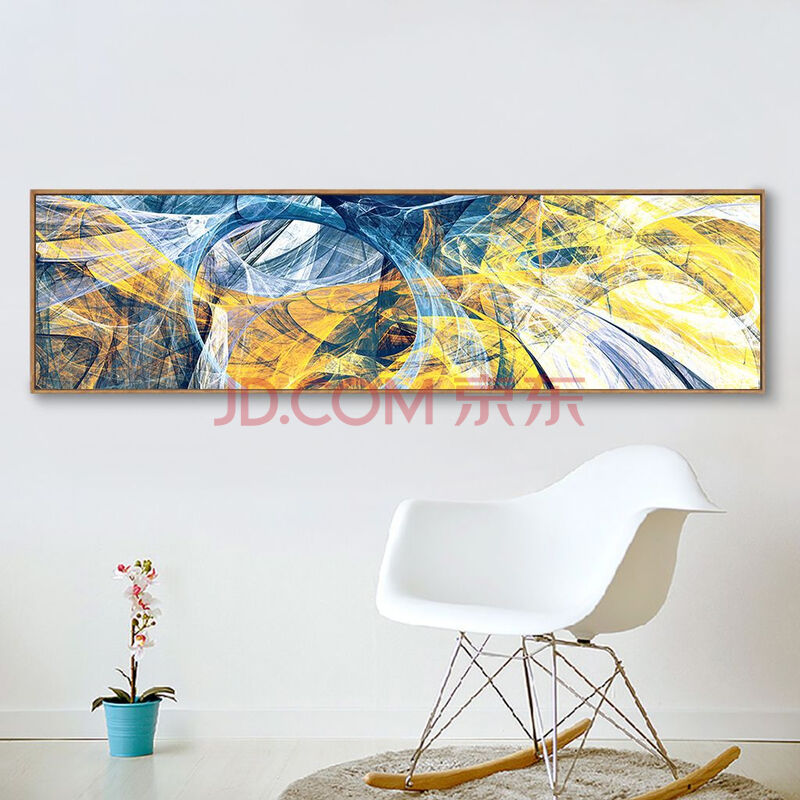 现代简约抽象床头画 创意书房卧室挂画 中式长方形客厅装饰画 f 35x