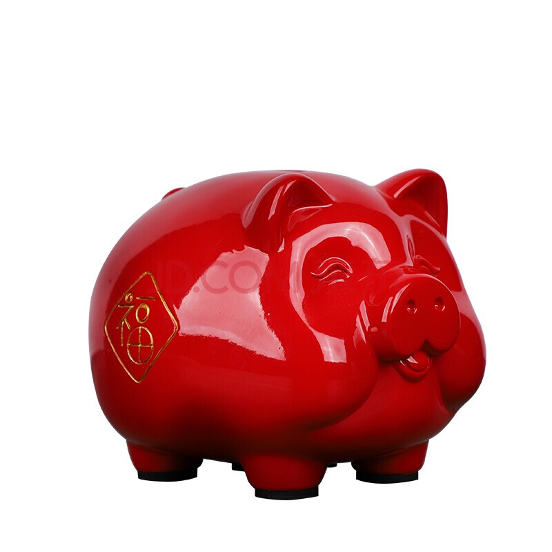 儿童大容量超大储蓄罐只进不出招财开业生肖猪 福猪-红色(135*100*100