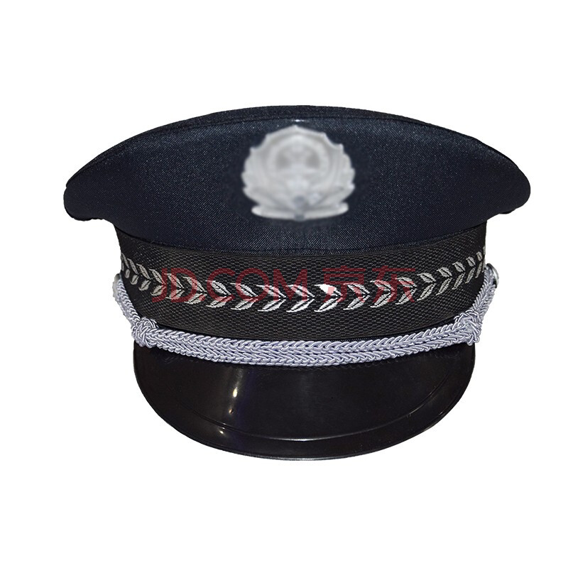 科田新款儿童小警察帽男女小孩交子成人保安大盖帽黑猫警长帽演出