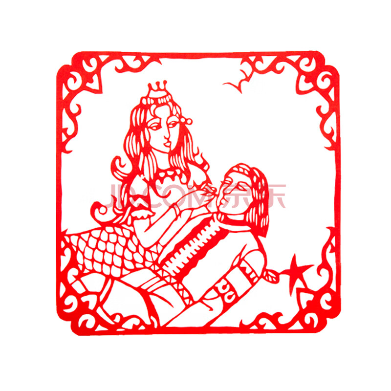 中国风特色手工剪纸窗花幼儿园学校装饰文化童话故事墙贴画套装 海的