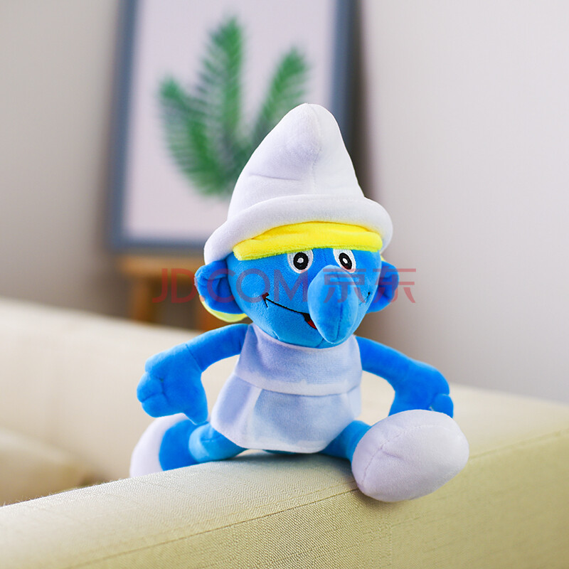 蓝精灵公仔 毛绒玩具卡通动漫蓝爸爸蓝妹妹笨笨送礼布娃娃儿童玩偶 蓝