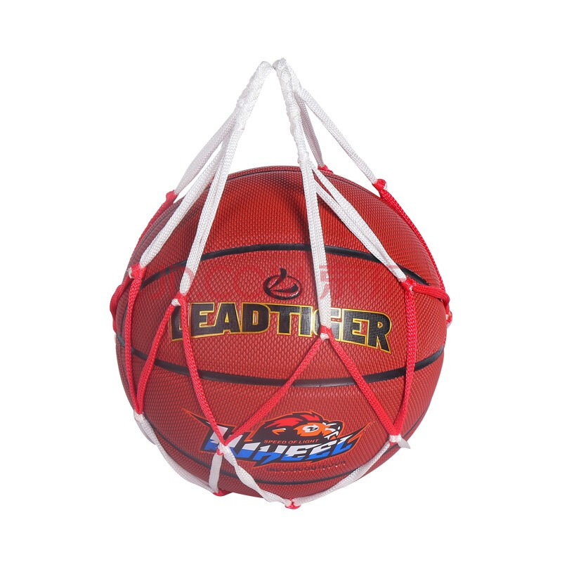 篮球袋网兜篮球包足球网袋运动训练收纳袋装篮球网兜篮球的袋子 红白