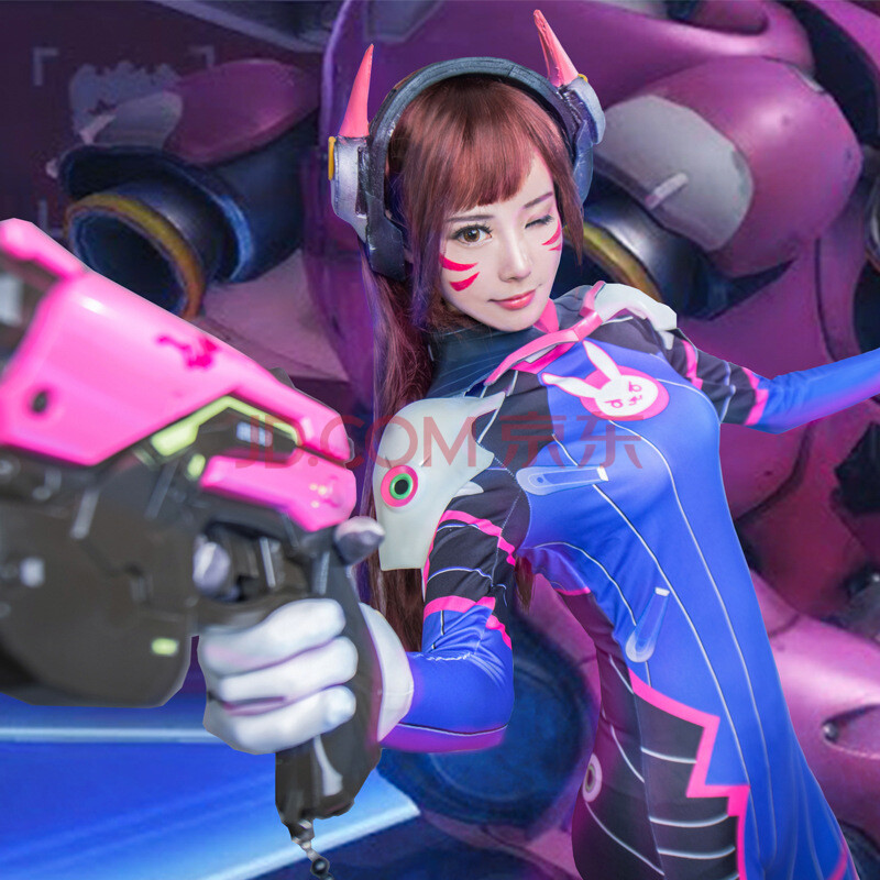 【新品促销】守望先锋宋哈娜dvacos服c服装女紧身连体衣全套 dva耳机