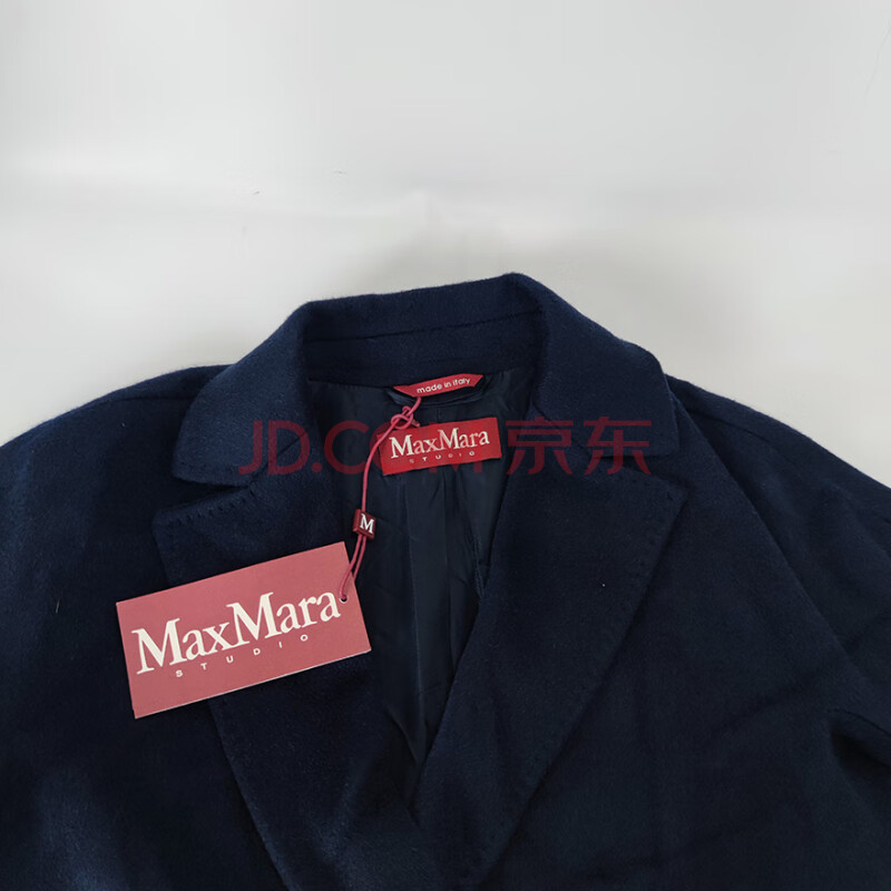 标的75 MaxMara 女士山羊绒系带长款大衣 34码 