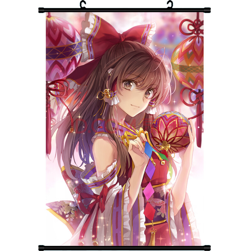 东方红魔乡博丽灵梦 八云紫动漫周边海报挂画卷轴布二次元可来图定制