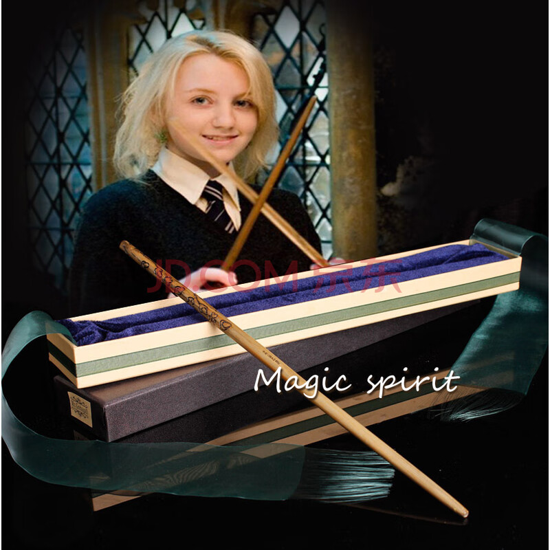 波特周边魔法棒哈利波特魔杖金属芯邓布利多原版水印丝带礼盒 卢娜