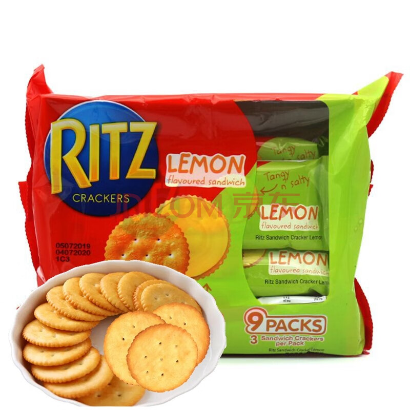 印尼进口 卡夫乐之(ritz)柠檬味夹心饼干 办公室休闲零食 柠檬味243g*