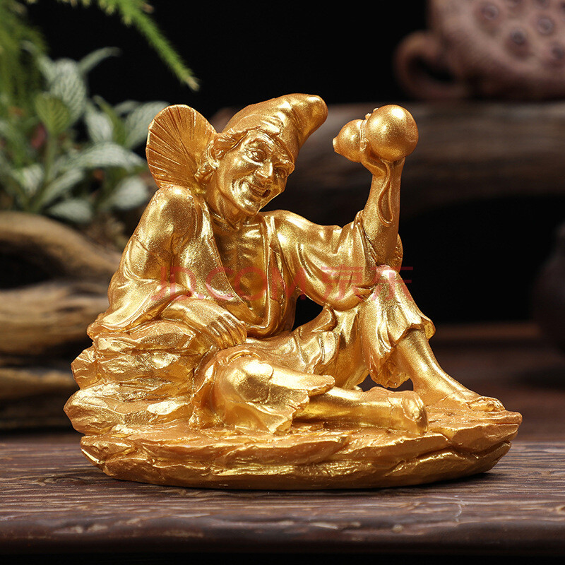 济公佛像济公摆件济公活佛像雕塑家居客厅办公室装饰品济公装饰品可爱