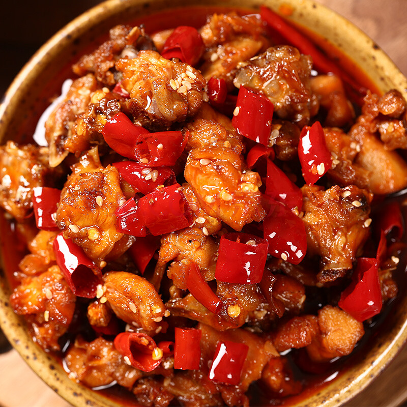 200g新鲜现发冷吃兔麻辣兔肉兔丁袋装小吃香辣熟食