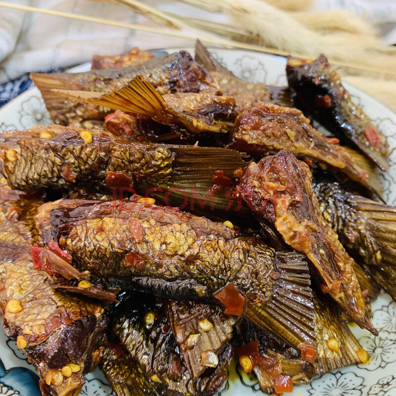 洞庭湖魚排 香辣魚尾湖南特產零食500g即食臘魚辣椒魚塊下飯菜柴火魚