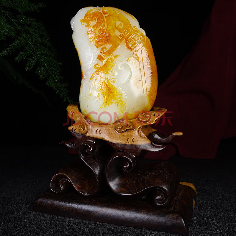 玉翠珠宝 和田玉 省级玉雕大师贾国荣 雕工精湛 吉祥 和田玉 龙凤呈祥