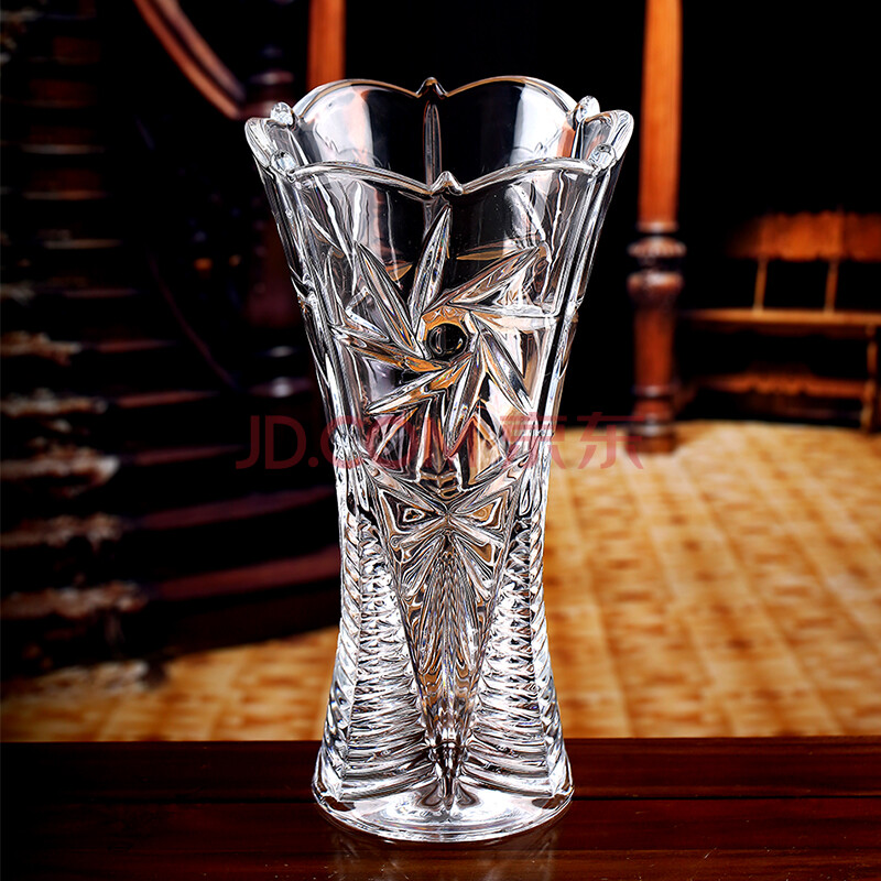 bohemia捷克进口透明水晶玻璃花瓶波西米亚北欧式创意大干花富贵竹