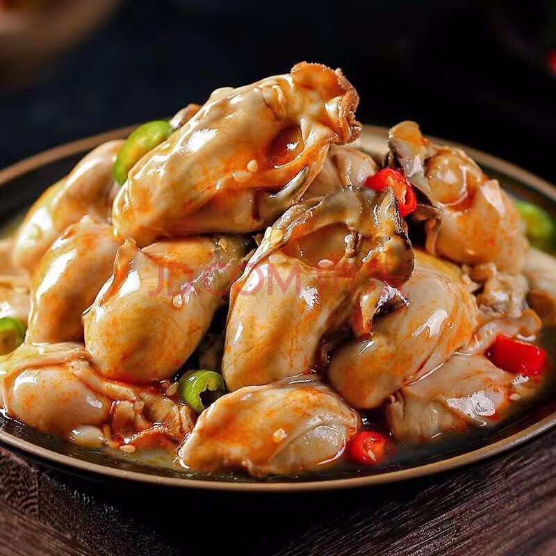 麻辣生蚝海蛎子牡蛎肉即食海鲜熟食海鲜罐头蒜蓉生蚝麻辣网红零食265