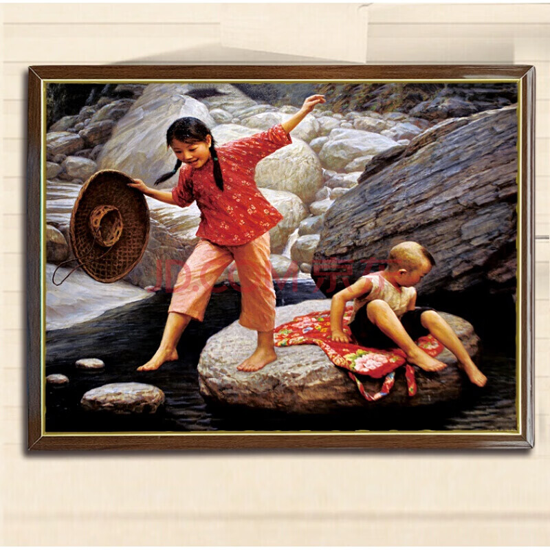 农家乐挂画饭店酒店怀旧装饰画农庄壁画致童年怀旧画咖啡厅复古画 zl