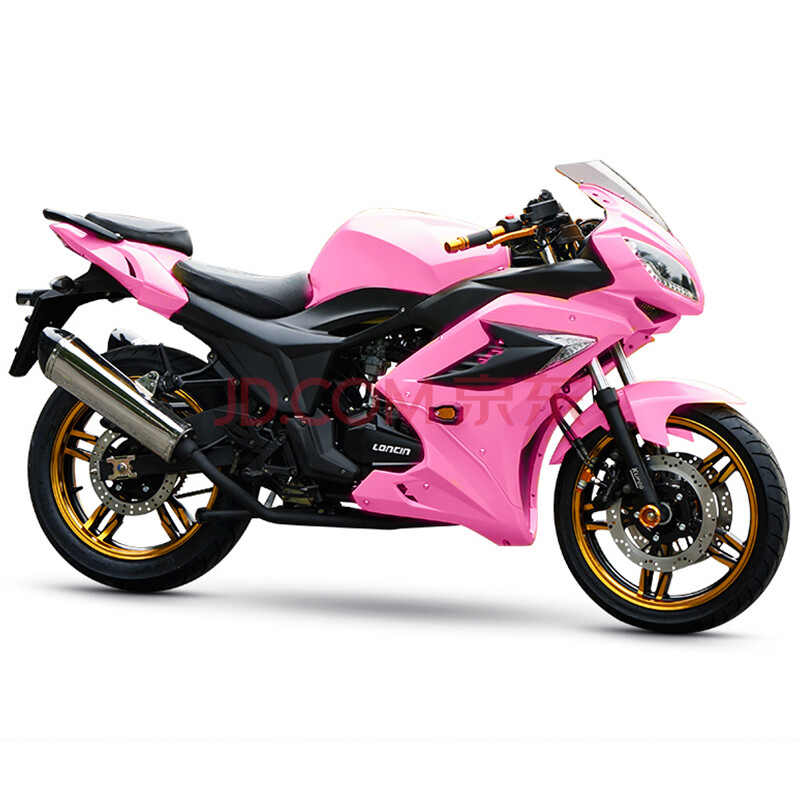 车跑车大型国四电喷200cc公路赛改装地平线s款趴赛街车机车整车 粉色