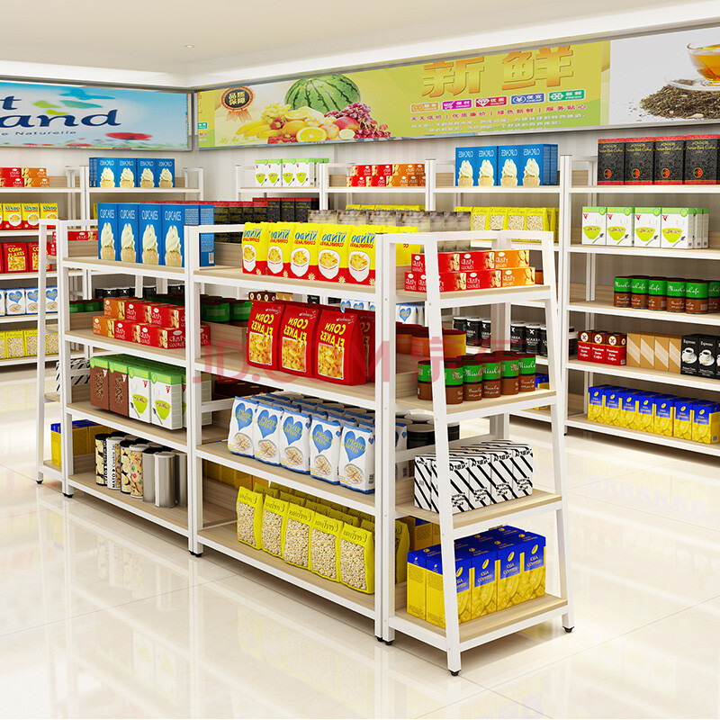 新款超市货架展示架商店小卖部零食双面便利店货架自由组合潮流时尚