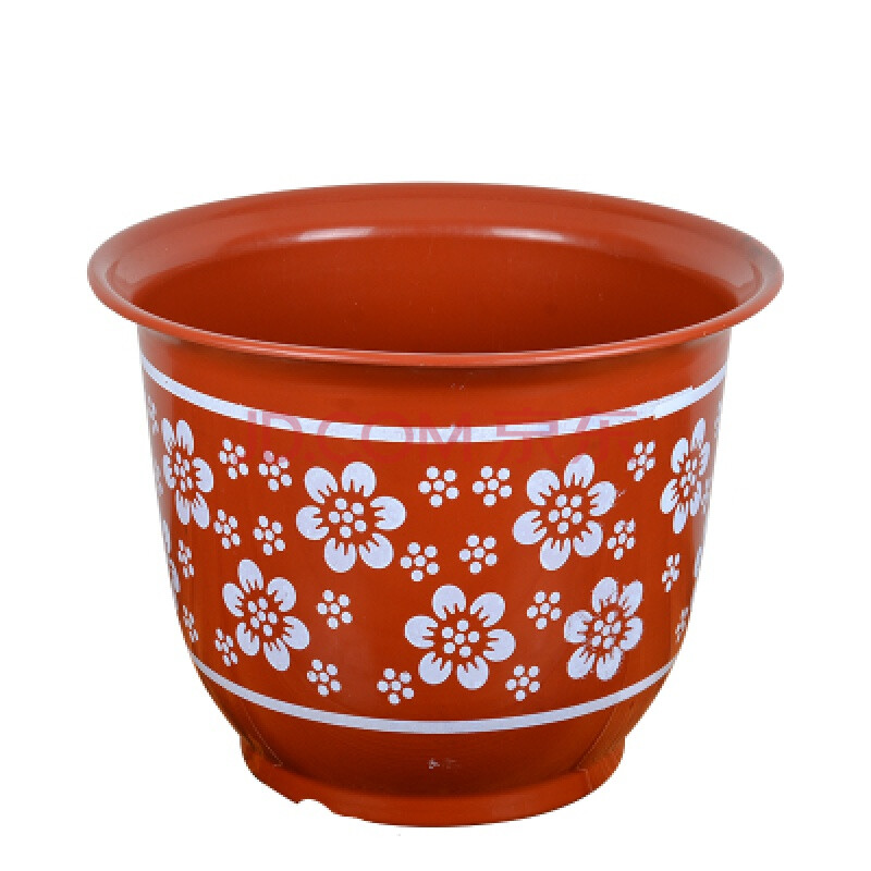 春沭 梅花圆形塑料花盆大号特大号加厚绿植花盆园艺阳台超大花盆 红色