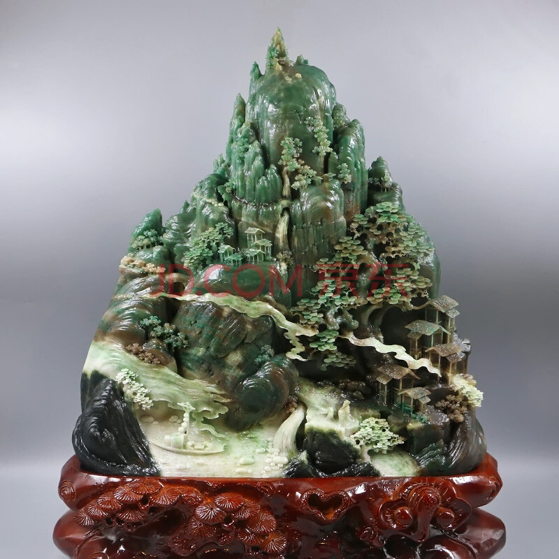 中国四大名玉独山玉摆件《畅游山水》12300g