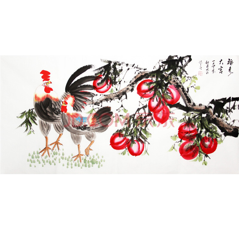 《福寿大吉》 陈忠南 省美协协会会员 1413-京东珍品拍卖