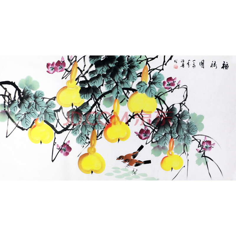 《福禄图》 许鲁 河南省美协会员,实力派花鸟画画家034