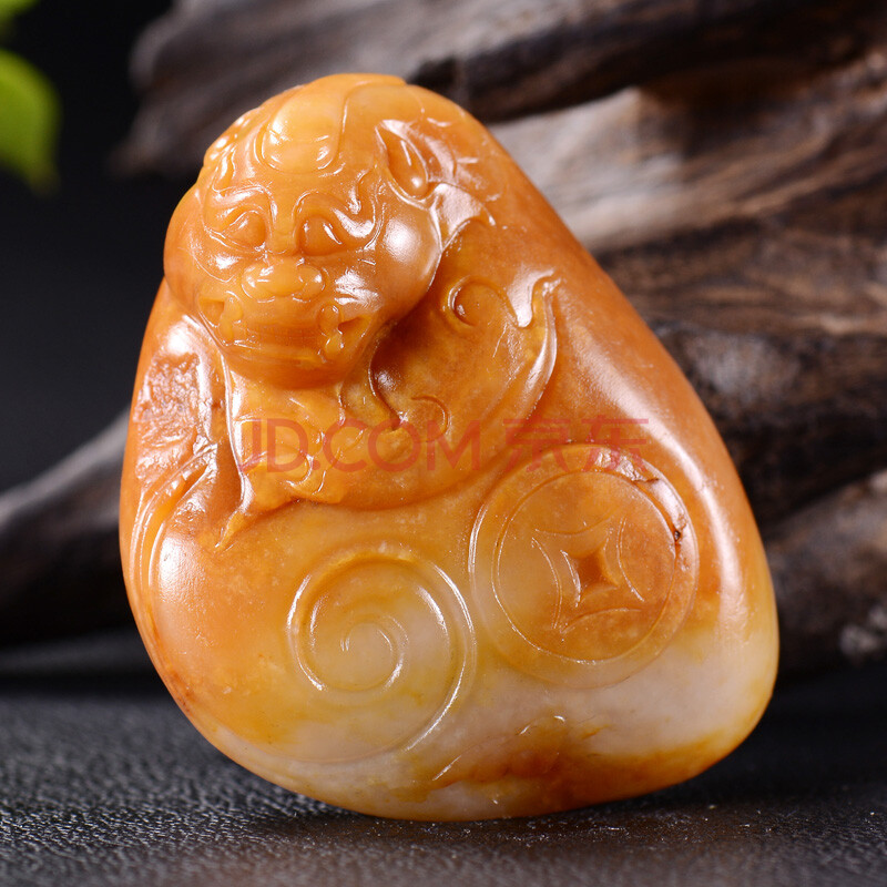 和田玉白玉仿古瑞兽把件 61.93克 钰石缘