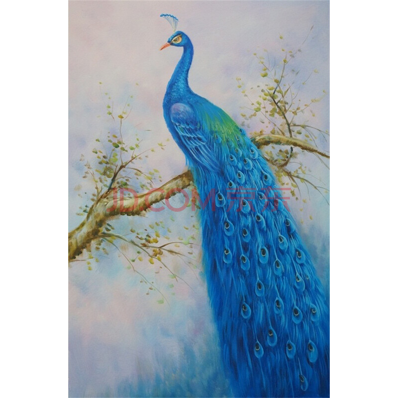 黄欣雨《孔雀》 布面油画