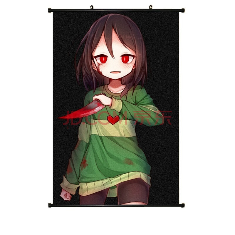 刻沫 传说之下挂画 undertale游戏周边卷轴画动漫海报装饰画定制 b 40