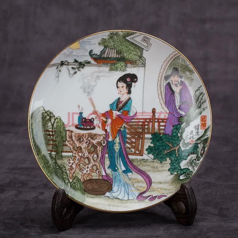 精美官窑 系80年代国光艺术瓷厂老艺人赵惠民设计制作 四大美人