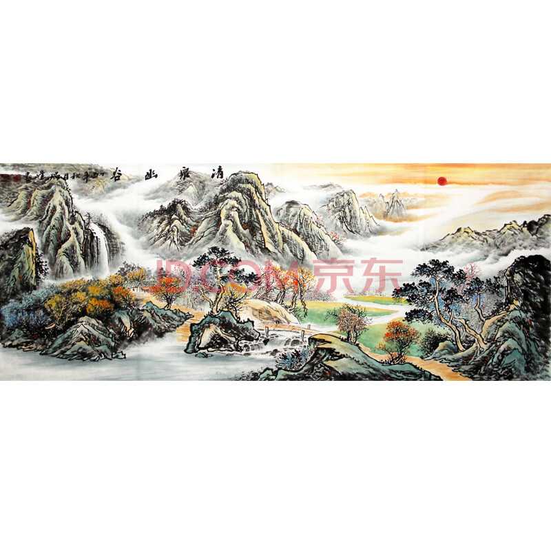 《清泉幽谷》 李瑞峰 知名山水画家 180/69cm 07