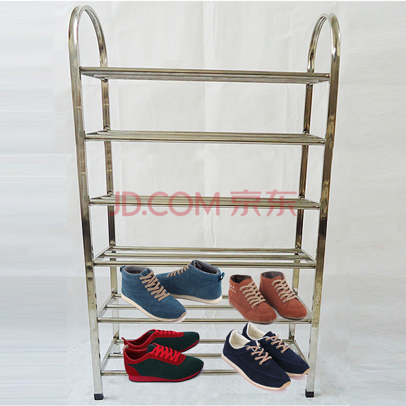 好空间不锈钢鞋架多层加厚加固防尘鞋架子组合鞋柜创意金属简易置物架