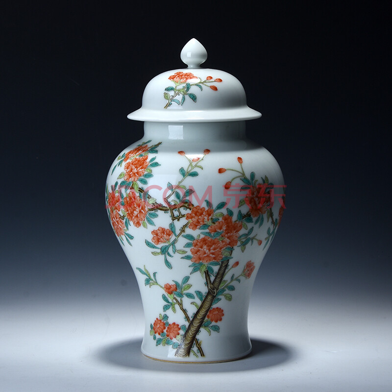 粉彩将军罐 景德镇手工匠人制瓷