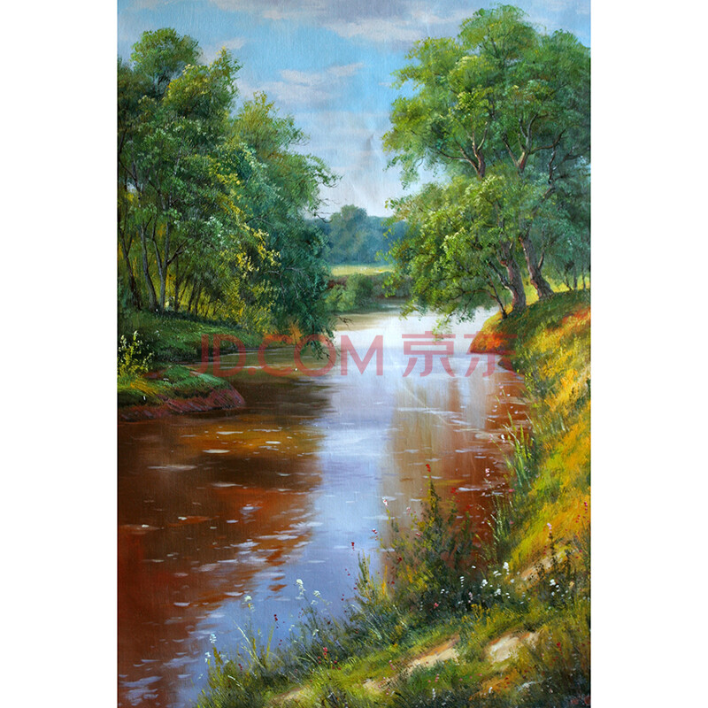 谢诚斌《林溪》职业画家 布面油画 60*90cm