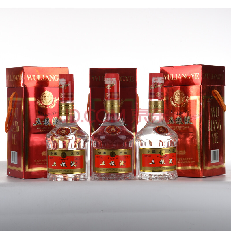 五粮液(红盒)2002年 52度 500ml 3瓶【21-76】(名酒 白酒 老酒)