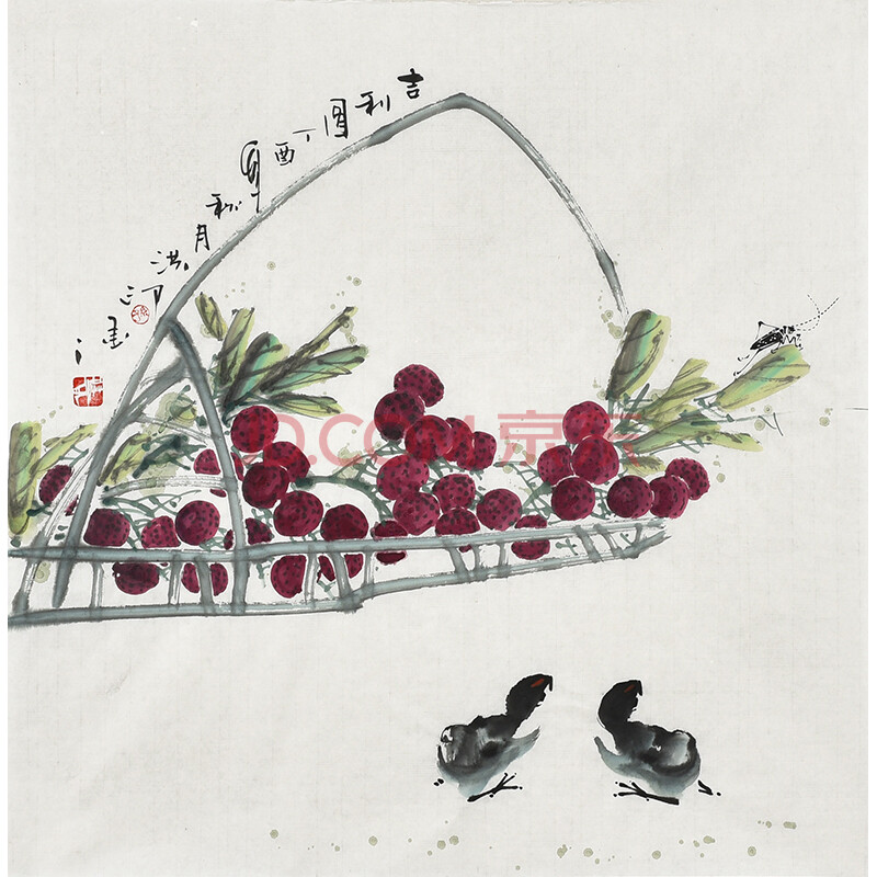 河南花鸟画名家 孙洪印《吉利图》