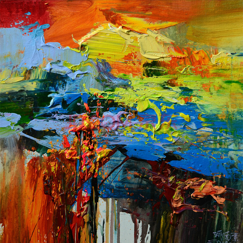 孙晓东 《意象山水系列一》布面油画 收藏级珍品