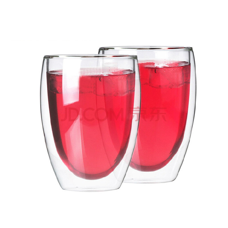 一屋窑水杯玻璃杯 双层玻璃杯子 230毫升买一送一