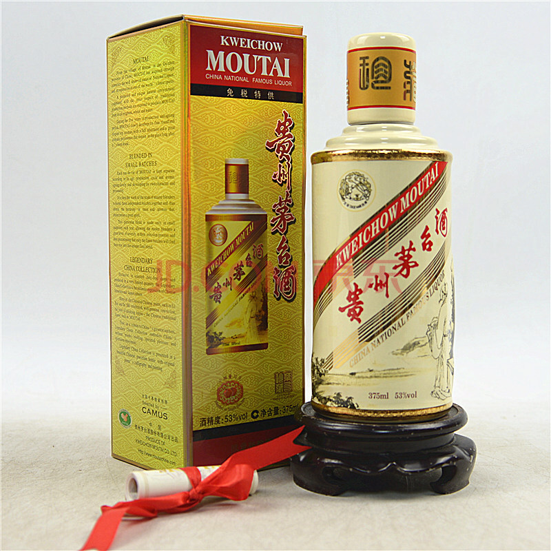 贵州茅台酒卡慕李白2017年 53度 375ml 1瓶( 白酒)【26】