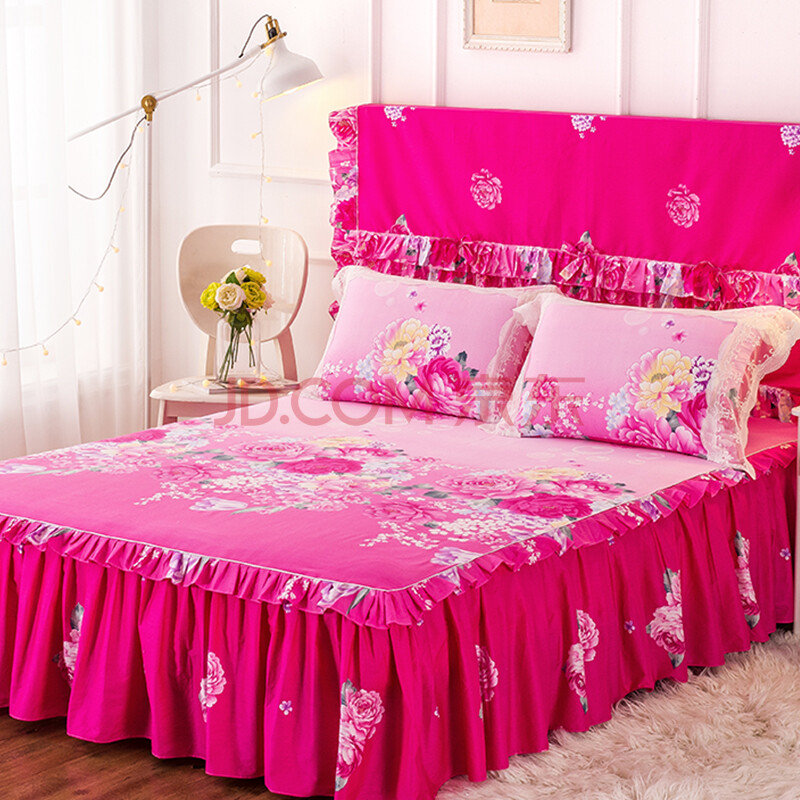 床上用品 床单/床笠 韩版纯棉床裙单件床罩床裙床套床笠1.2/1.5/1.